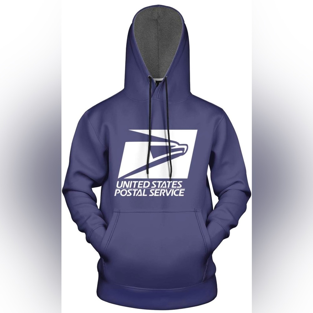 United States White Total Print Pullover Hoodies Sweatshirt for Mens